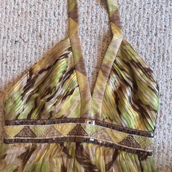 BCBGMaxazria Long Flowing Halter Dress - Picture 4 of 8